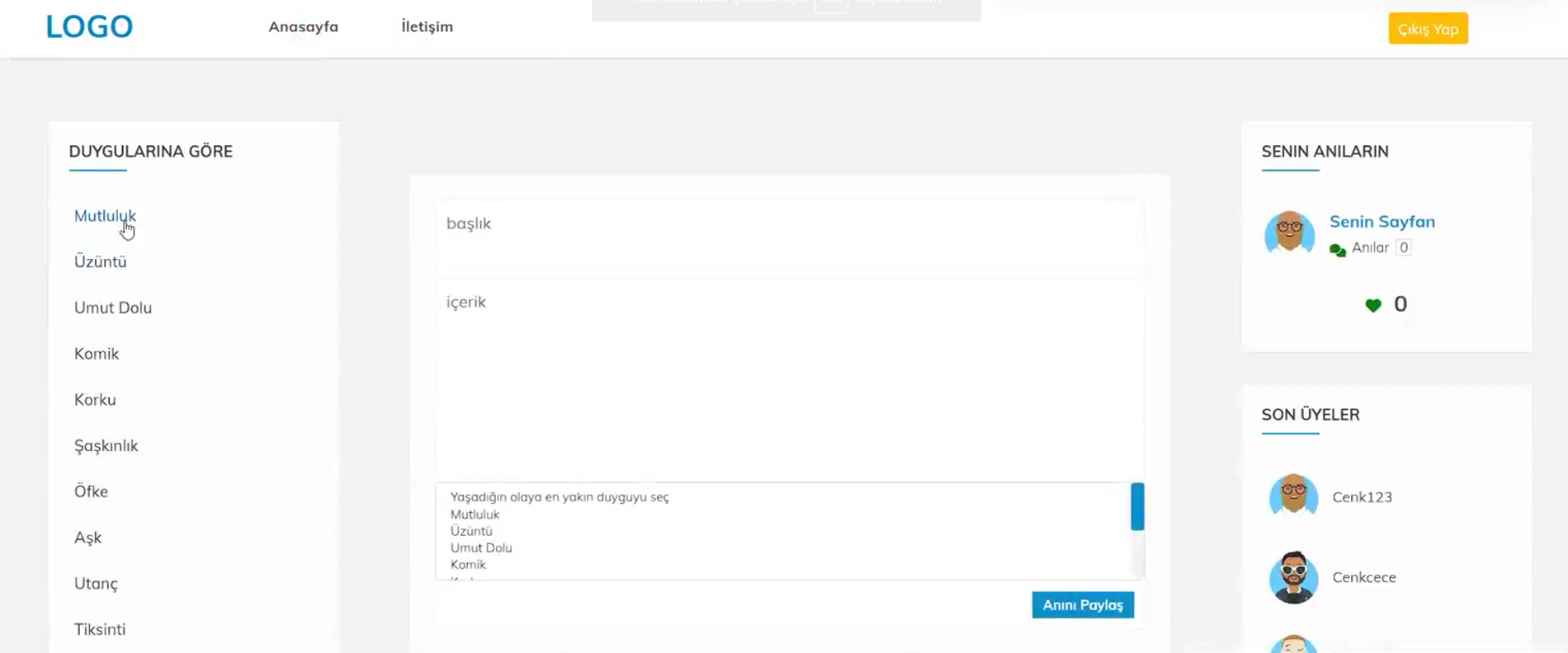 Moment Sharing Platform